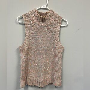 Anthropologie mock neck sleeveless sweater